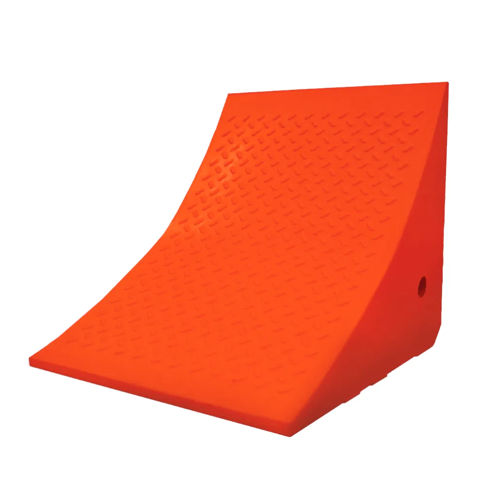 WC-UO700 – DRIVER IND. Wheel Chock, Orange Polyurethane Single Tire Diameter Up To 65 Inch 70 Ton Maximum Capacity
